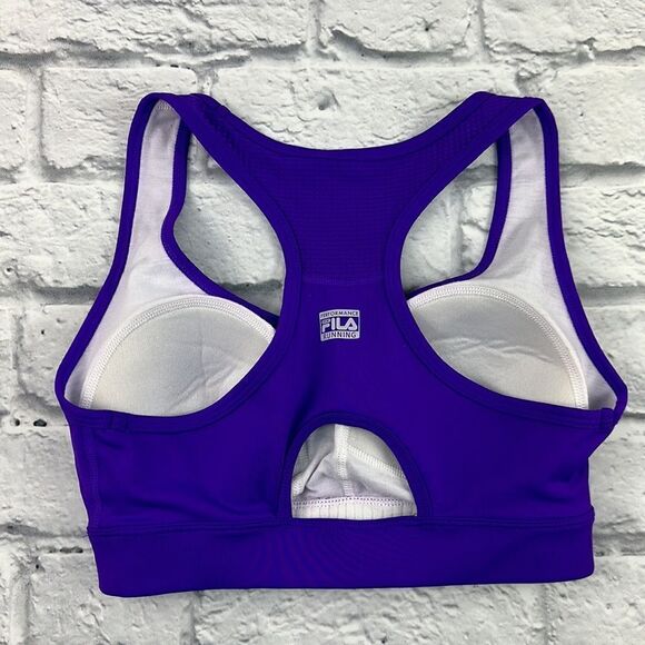 FILA SPORT High Impact Purple Performance Running Wicking Sports Bra Small - Picture 5 of 7